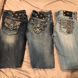 BOOT CUT MISS ME JEANS SIZE 27